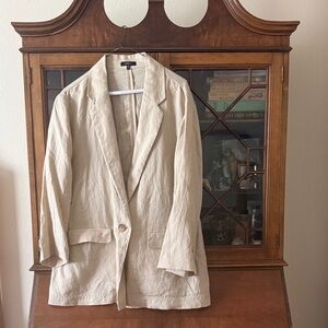 Quince Light Tan Blazer linen